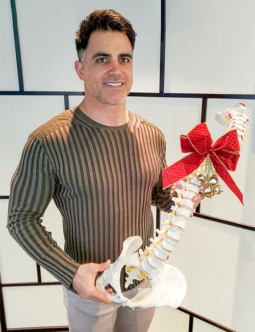 Chiropractic Calgary AB Dustin Whitney With Christmas Spine
